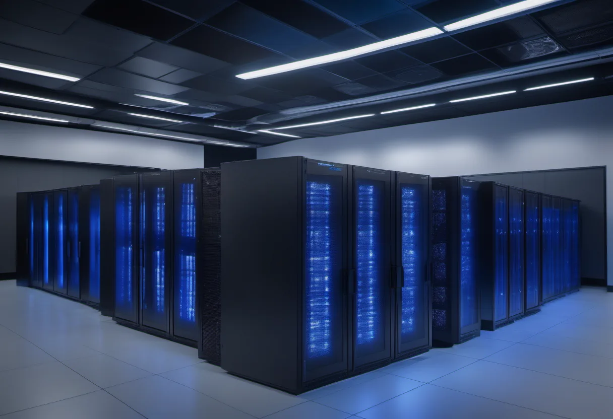 Network center at night